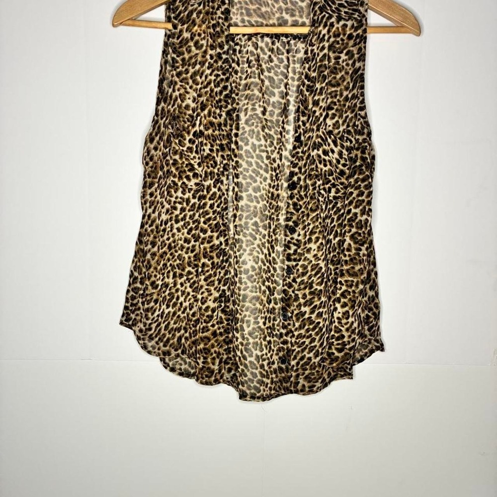 Wet Seal leopard print polyester vest